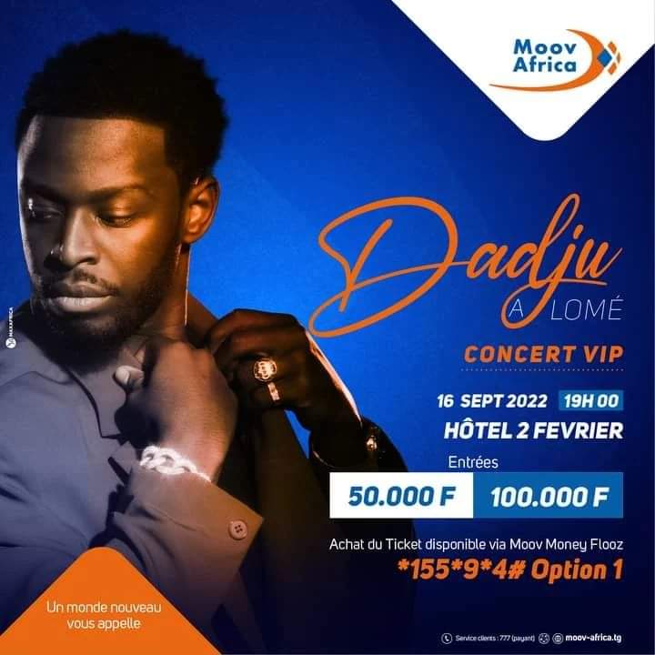 You are currently viewing Dadju en concert à Lomé.