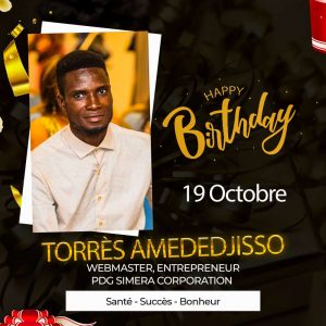 Lire la suite à propos de l’article Jour d’anniversaire de Torrès AMEDEDJISSO