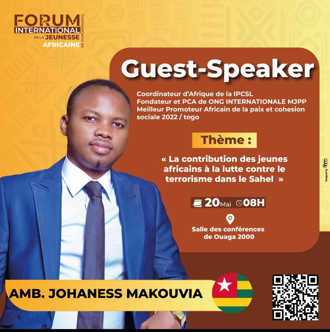 You are currently viewing BURKINA FASO : Johaness MAKOUVIA partage son savoir-faire au Forum International de la Jeunesse Africaine.