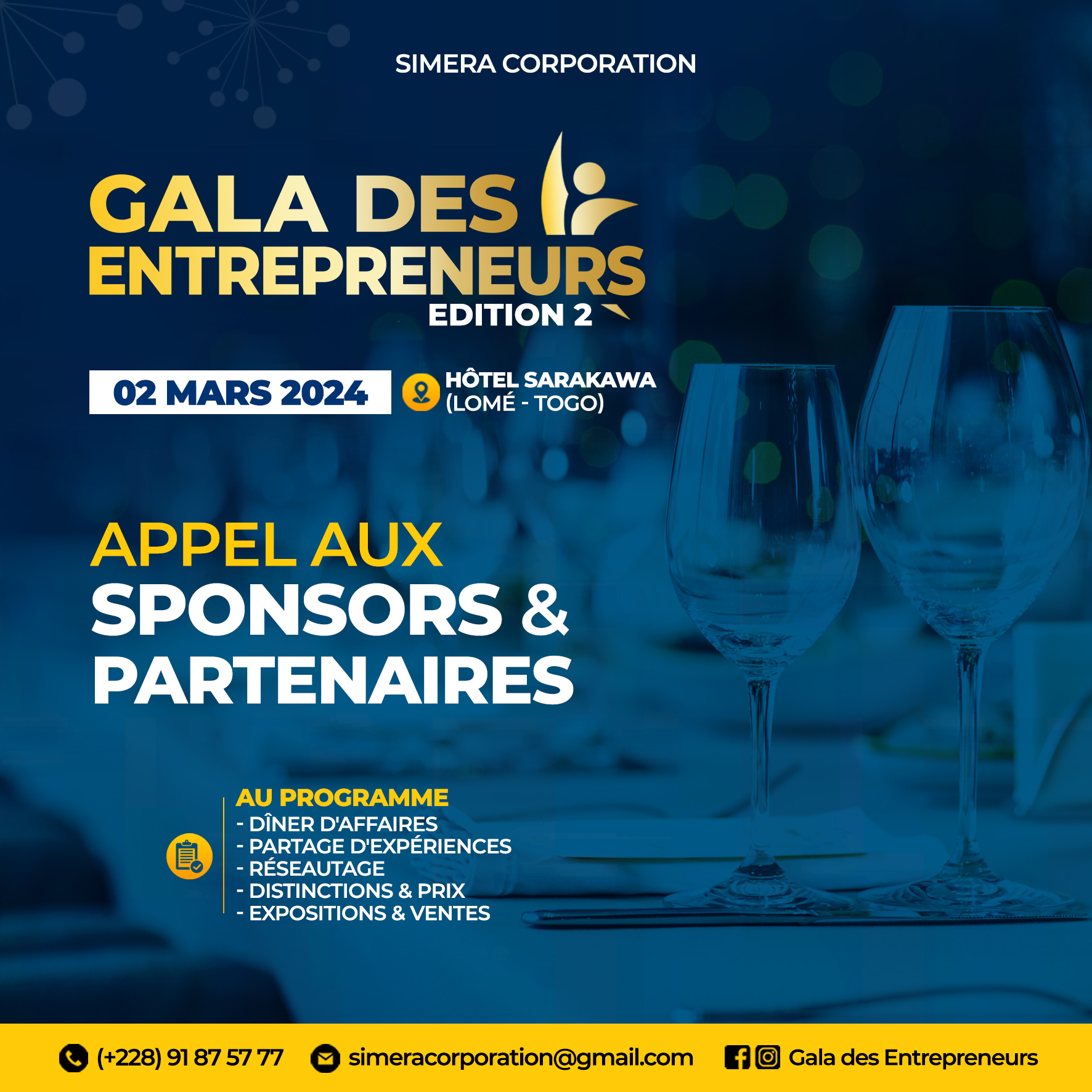 You are currently viewing Gala des Entrepreneurs édition 2 : Appel aux Sponsors et Partenaires